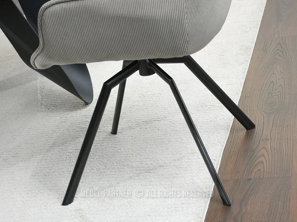 Scaun Liam (gri + negru). Promo -22%. 1111111