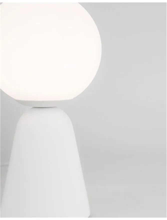 Veioza, lampa de masa design modern ZERO gips alb NVL-9577011
