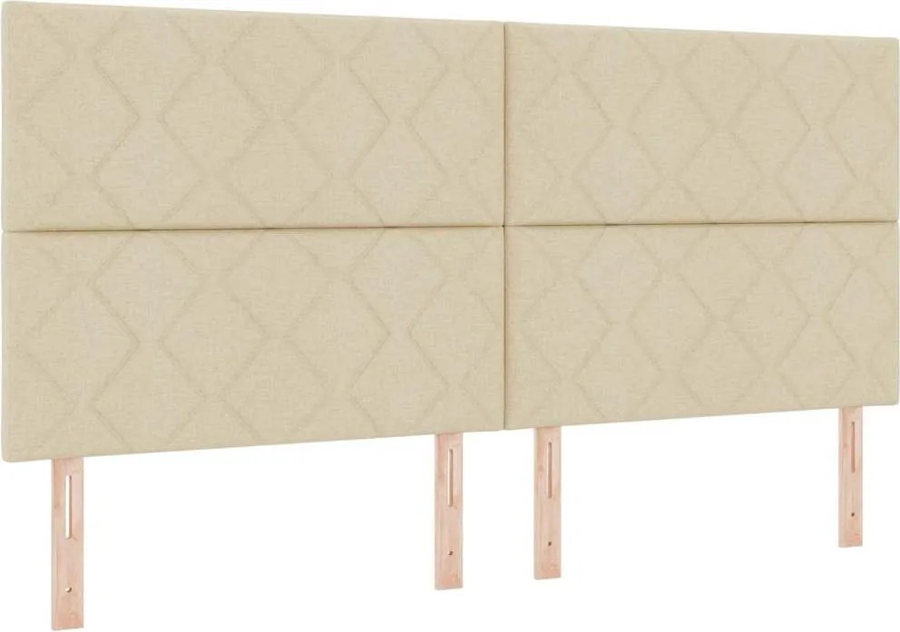 vidaXL Tăblie cap Crem 200 cm țesătură