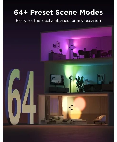 Govee - Lampă de podea LED dimmabilă TREE MATTER RGBICWW/48W/230V Wi-Fi