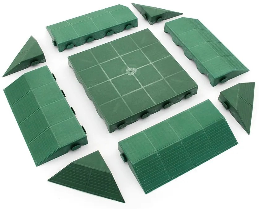 Placi de plastic Linea Combi 40 x 40 x 4,8 cm, verde