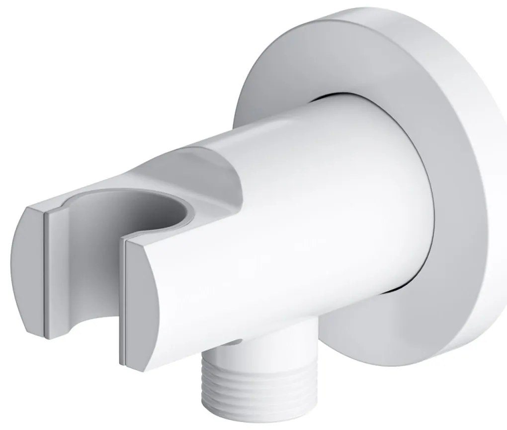 Omnires conexiune unghiulara cu maner alb 8873WM