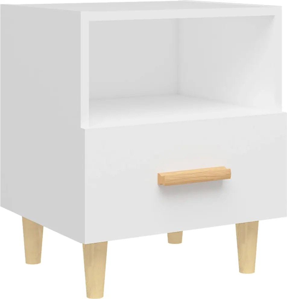 vidaXL Noptieră, alb, 40x35x47 cm
