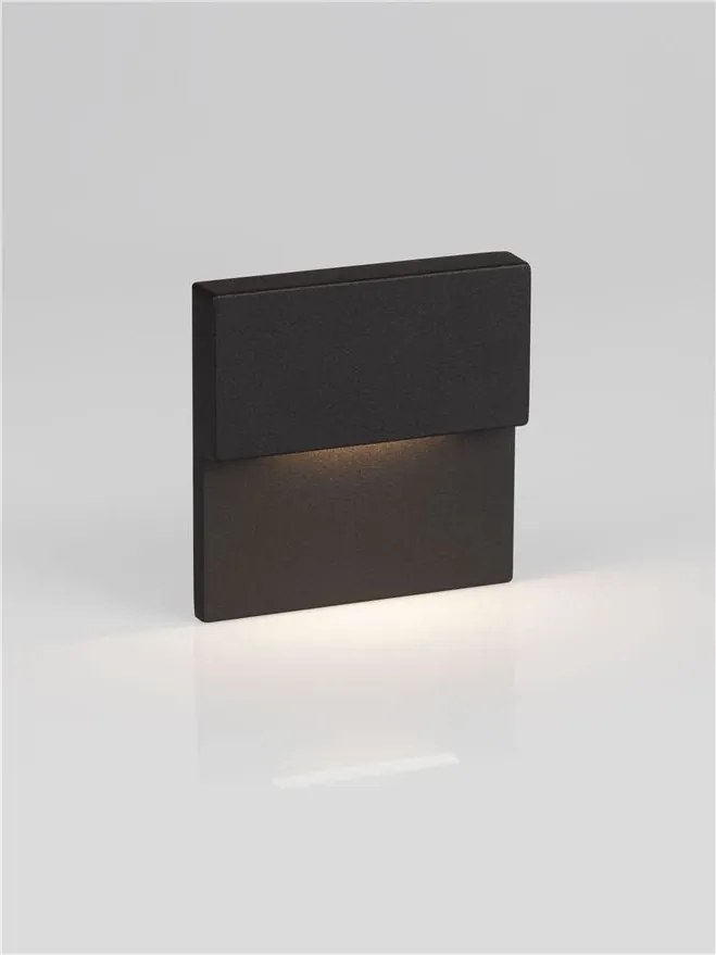 Spot aplicat perete exterior LED 2700K IP65 DAN negru