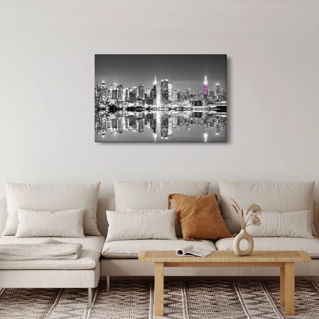 Tablou - New York și zgârie-norii mov (90x60 cm)