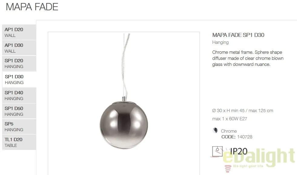 Pendul design modern MAPA FADE SP1 D30 140728
