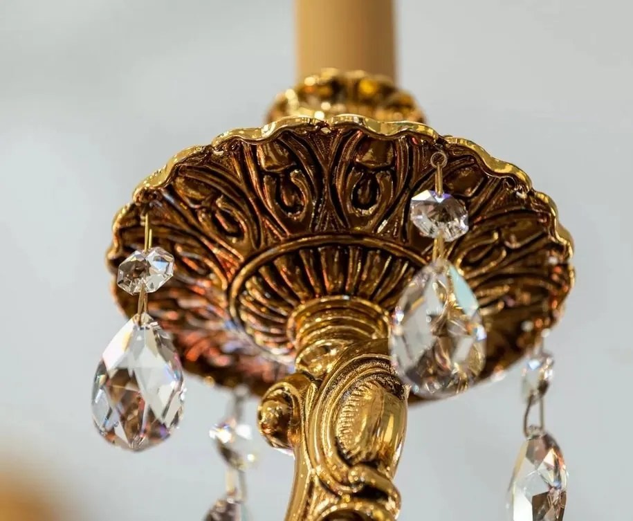 Candelabru LUX realizat manual cu cristale Scholer Edgard, 90cm
