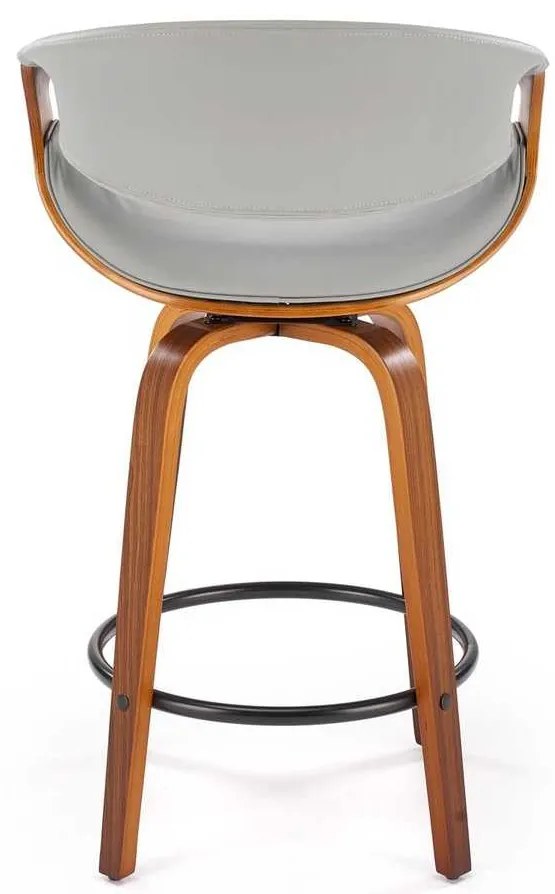 Scaun de bar Scarlet, gri / nuc
