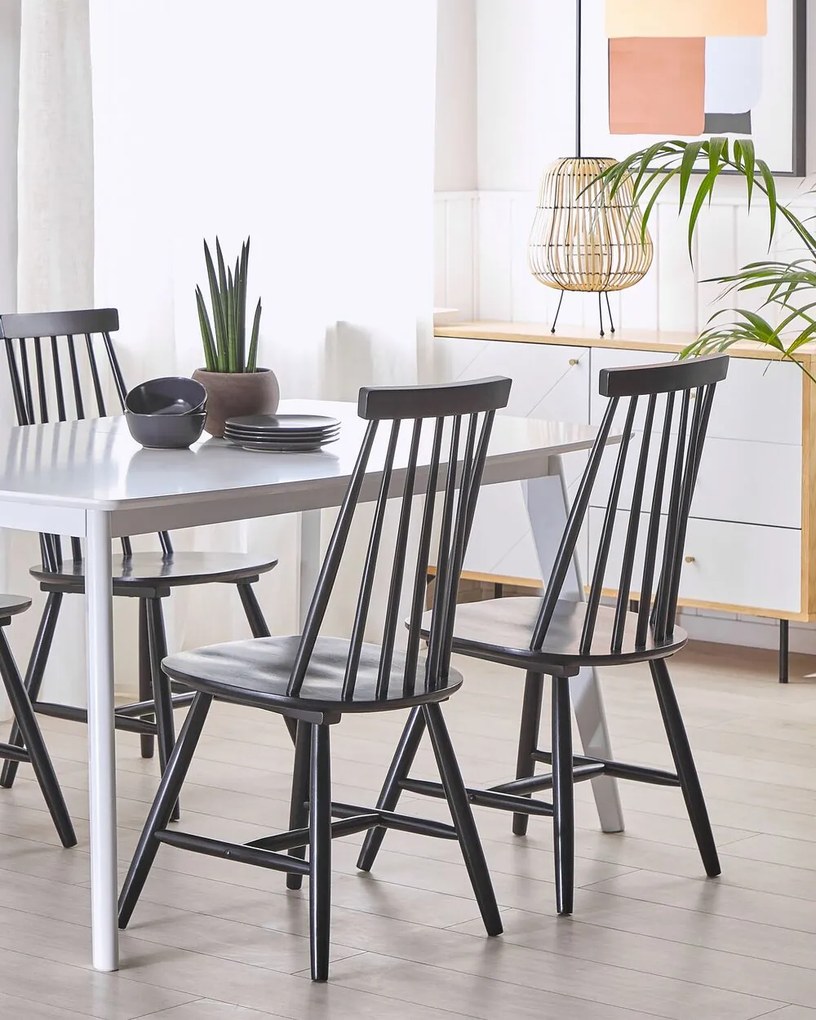Set 2 buc. scaune pentru sufragerie Burank (negru). 1009960
