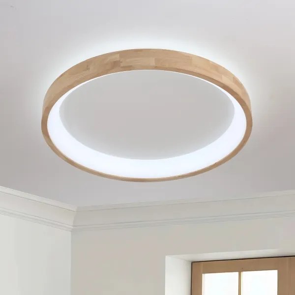 Brilagi-LED Plafonieră LED FALCON WOOD, 60W, 230V, 3000/4000/6000K, 80 cm, lemn