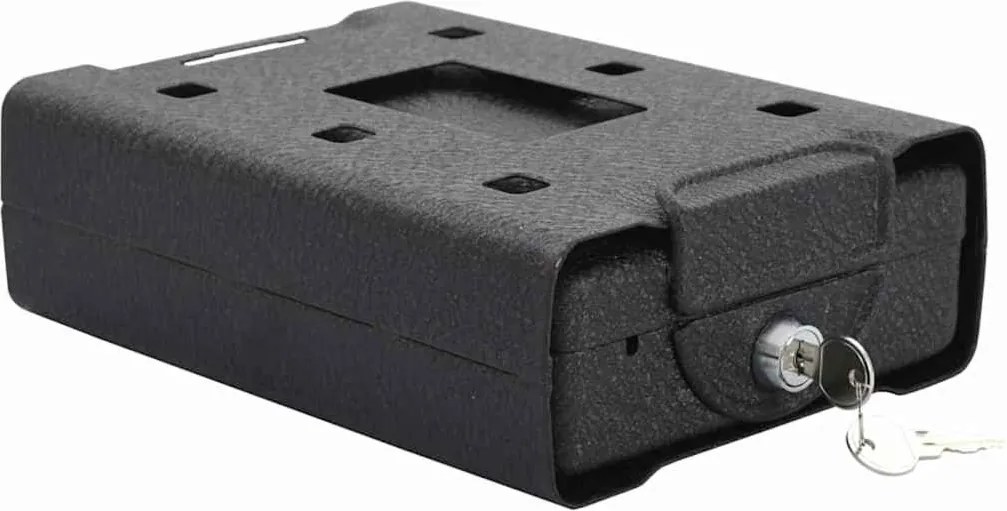 vidaXL Seif pentru mașină cu blocare Negru 22 x 16 x 7 cm Oțel