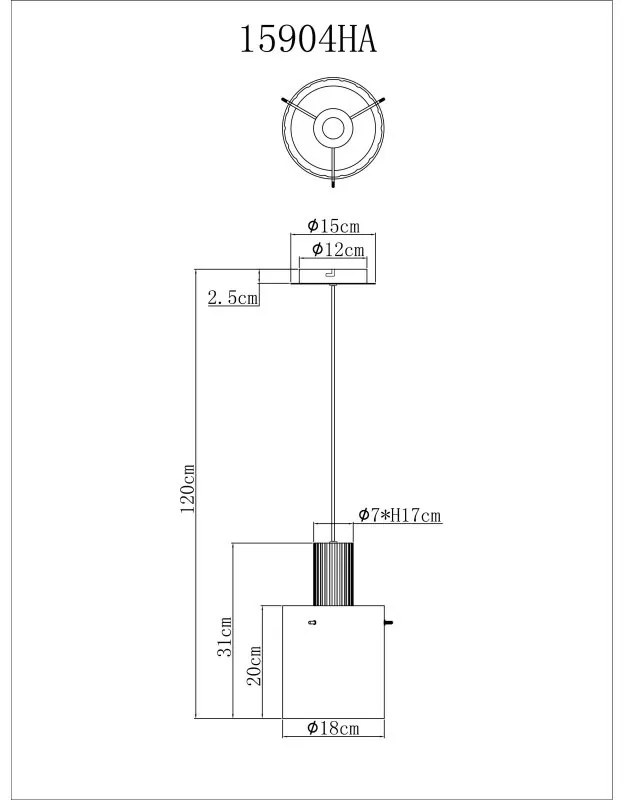 Pendul design modern TULIVAR D-18cm