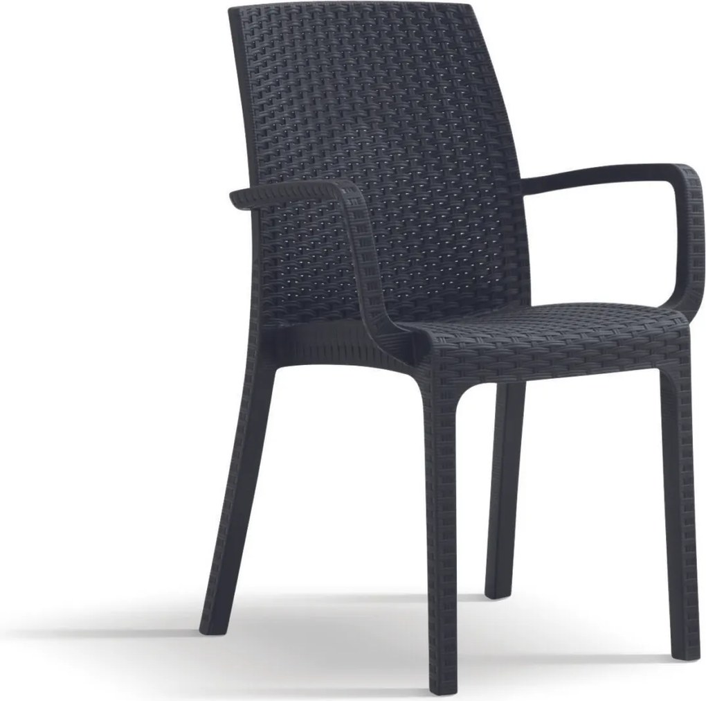 Set 4 scaune Martin tip fotoliu, ratan sintetic