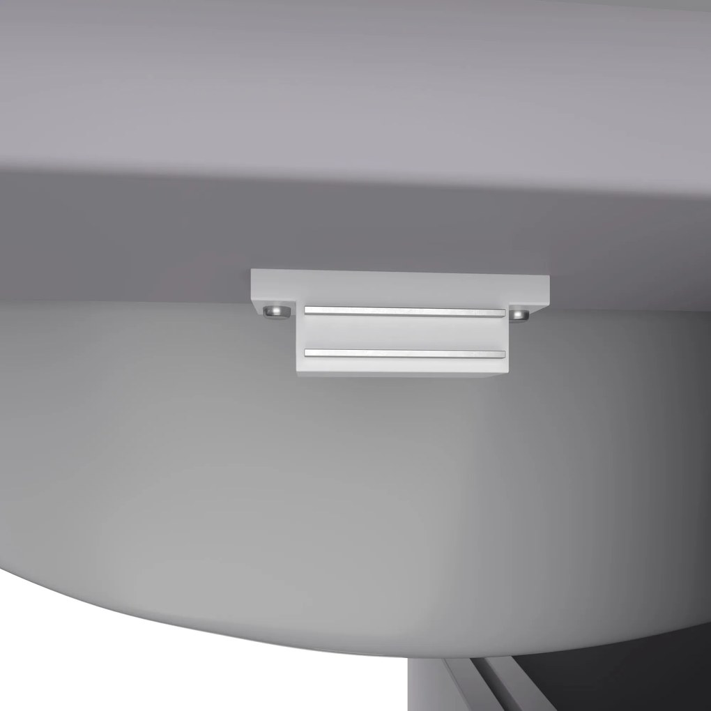 Dulap de baie pe podea cu chiuvetă, spațiu de depozitare variat, 76x46x83,5 cm, Gri