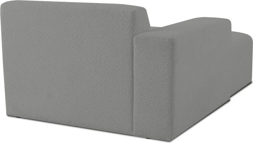 Modul pentru canapea gri cu tapițerie din stofă bouclé (cu colț pe partea stângă ) Roxy – Scandic