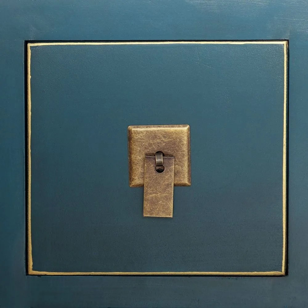 Comodă albastră joasă 130x50,5 cm Oriente – Ixia