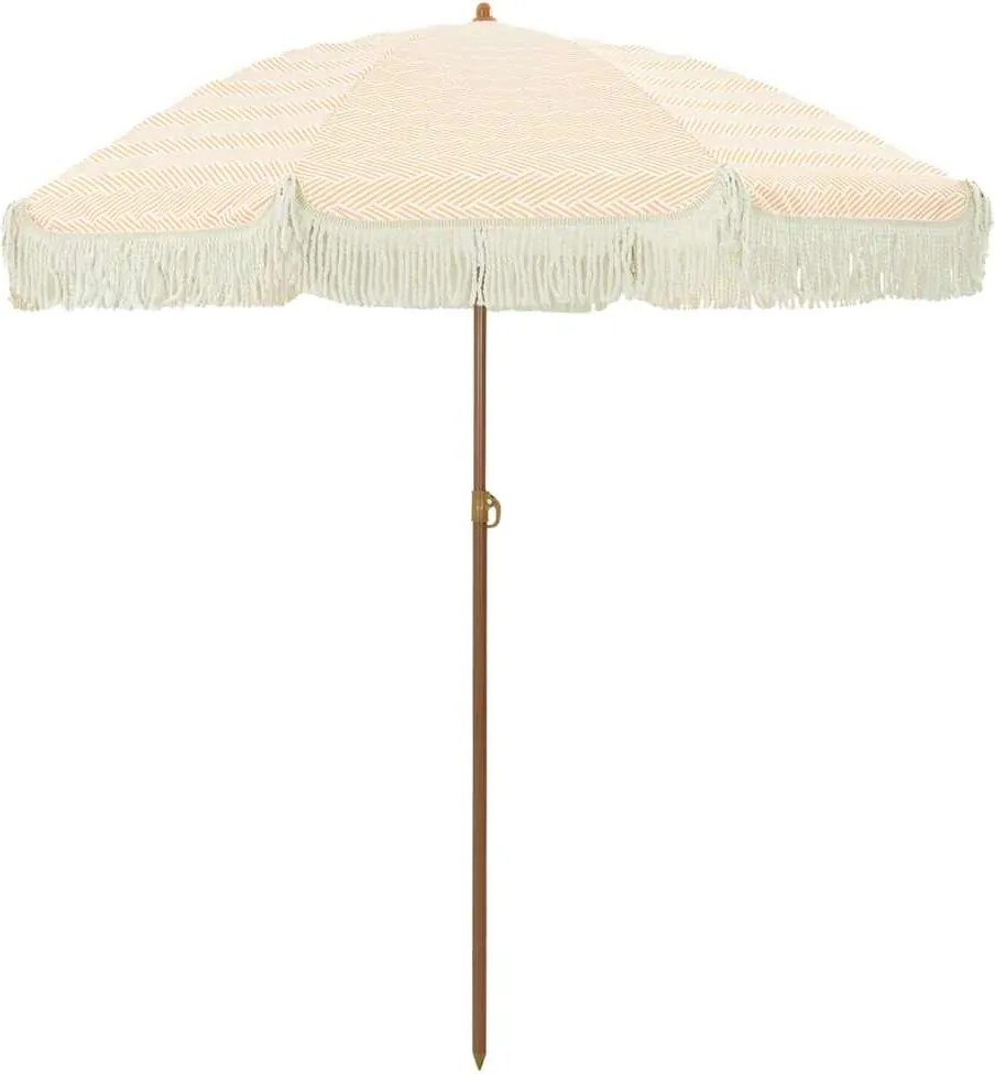 vidaXL Parasol de Plajă Galben și alb 160 x 160 x 196 cm