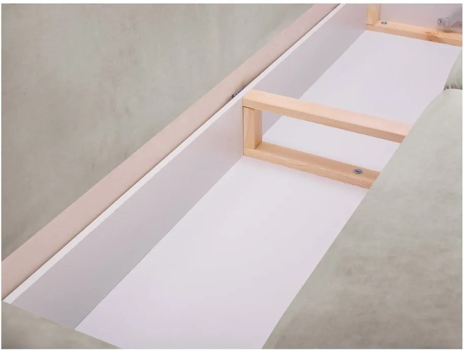 Canapea extensibilă cu spațiu pentru depozitare Mazzini Sofas Pivoine, bej