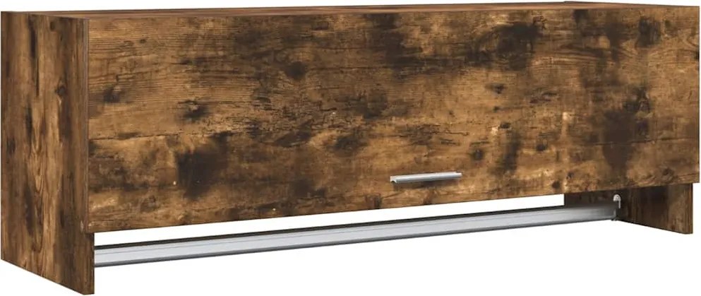 vidaXL Șifonier, stejar fumuriu, 100x32,5x35 cm, lemn prelucrat