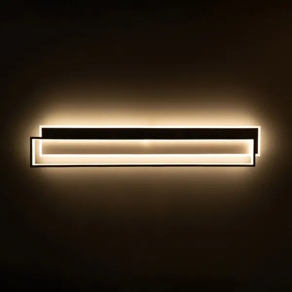 Brilagi - Plafonieră LED dimabilă OUTLINE LED/90W/230V 18x100 cm alb/negru +telecomandă