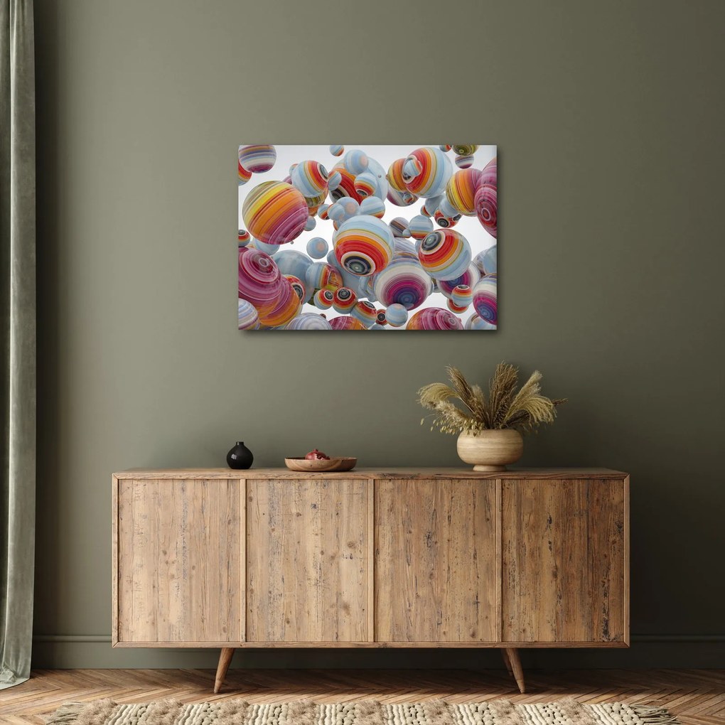 Tablou cu bile pictate (70x50 cm)