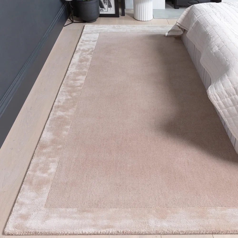 Covor bej handmade din amestesc de lână 120x170 cm Ascot – Asiatic Carpets