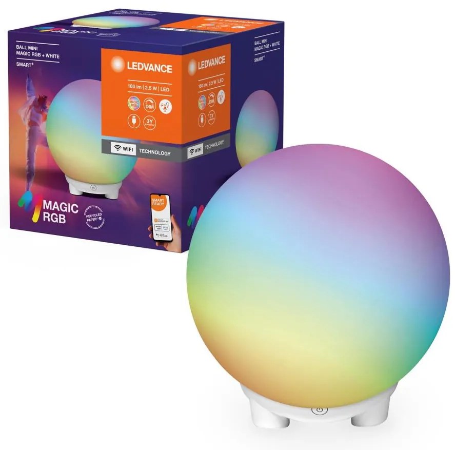 Ledvance - Lampă de birou SMART+ MAGIC LED RGBW reglabilă, 2,5 W/5 V, Wi-Fi