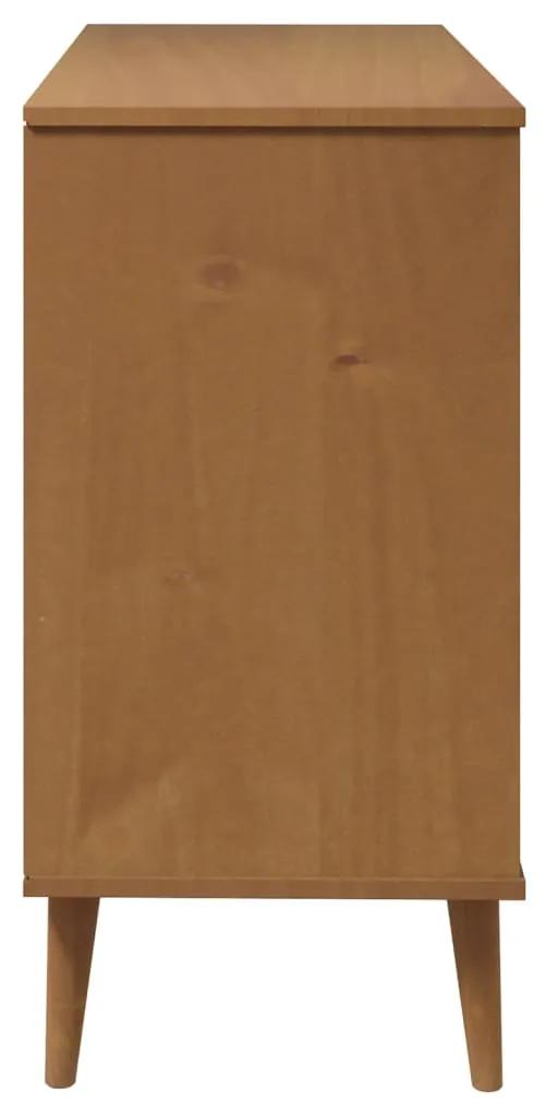 Dulap cu sertar, maro, 113x40x80 cm, lemn masiv de pin 1, Maro