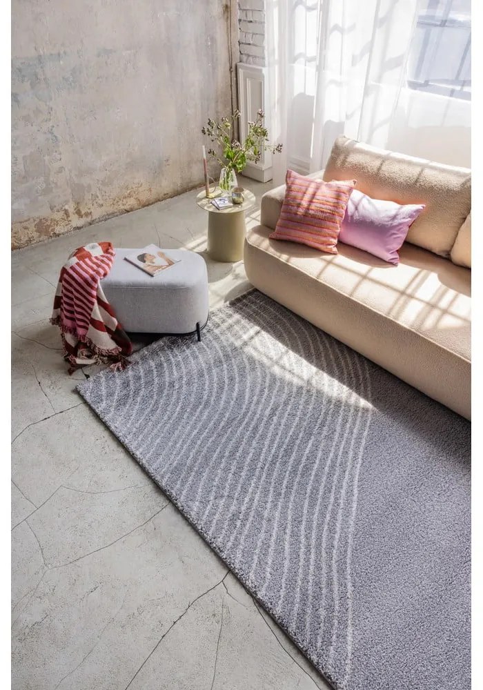 Canapea gri extensibilă cu tapițerie din țesătură bouclé 247 cm Quinoa – Bonami Selection