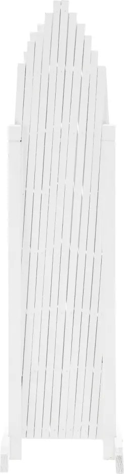 Ecran grilaj, alb/lemn, 250 cm, KEJLY