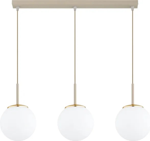 Brilagi - Lustră pe cablu MILO 3xE27/60W/230V bej/auriu