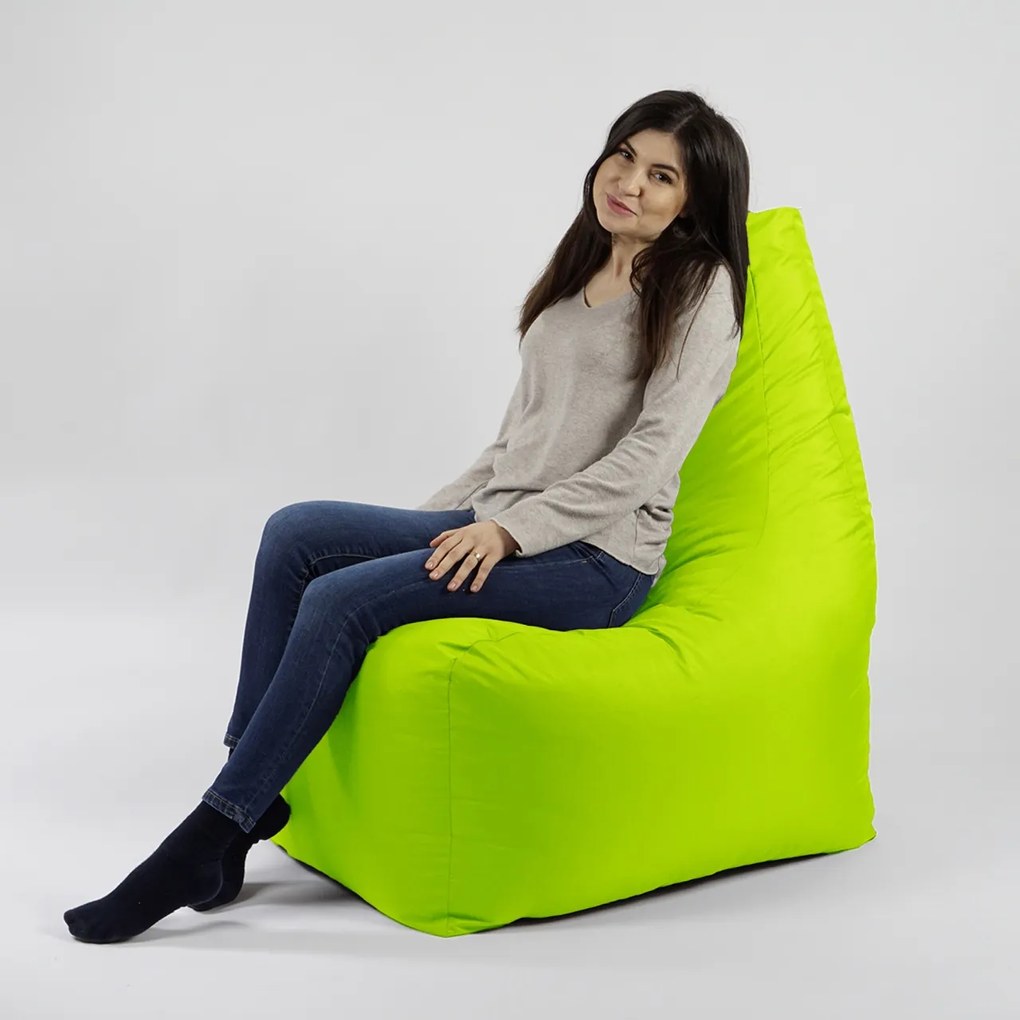 Fotoliu puf, Sunlounger EVO XL, umplutura de burete Memory Mix, material impermeabil, Green Neon