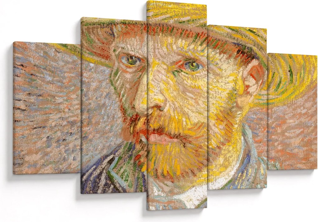 Tablou - Vincent van Gogh, Self-Portrait with a Straw Hat (The Potato Peeler), reproducere (150x105 cm)