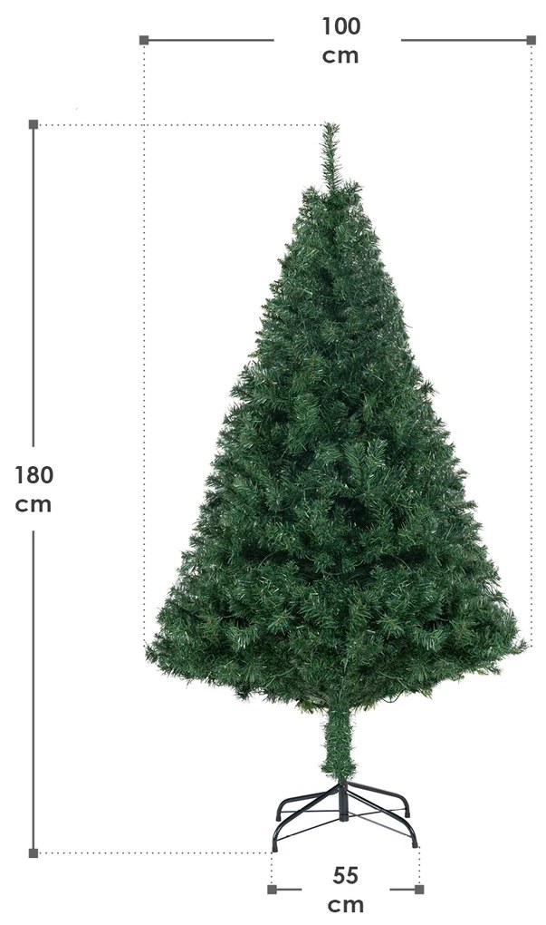 Brad artificial cu lumanari LED - 180 cm