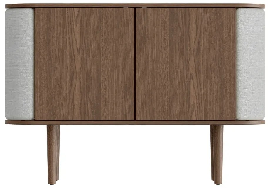 Comodă gri/maro joasă cu aspect de lemn de stejar 109x75 cm Treasures – UMAGE