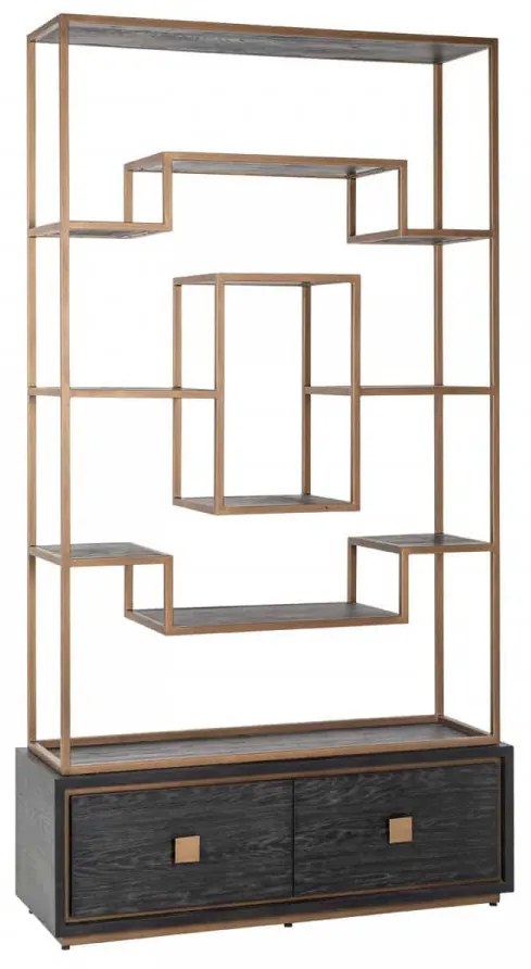 Biblioteca din stejar Hunter 120x222 cm