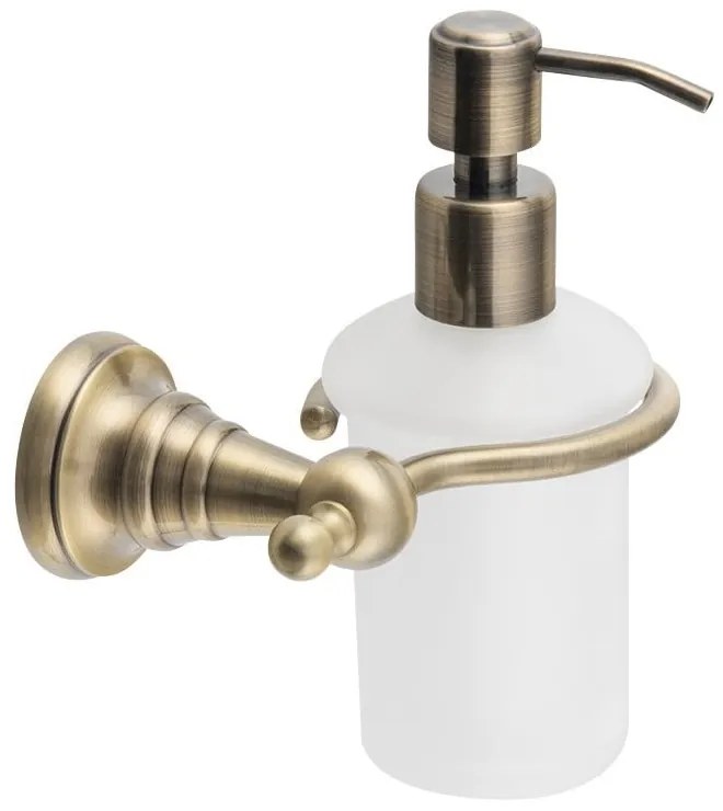 Dozator de săpun de perete din alamă și sticlă Sapho Diamond, 200 ml