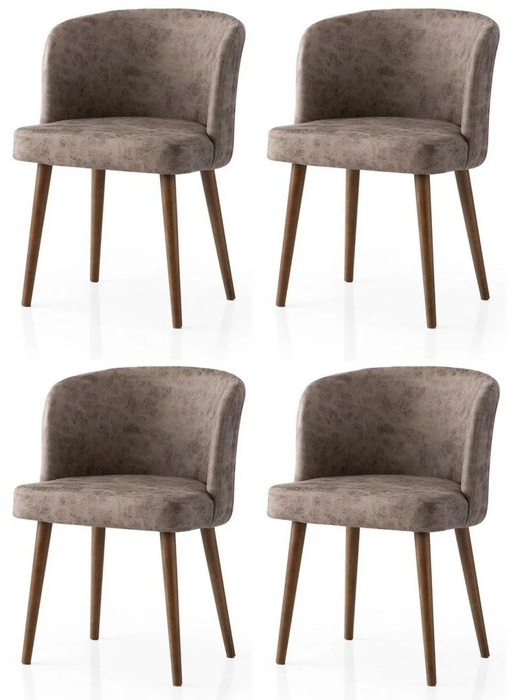 Set de scaune de sufragerie Zen Mink and Black, 4buc.