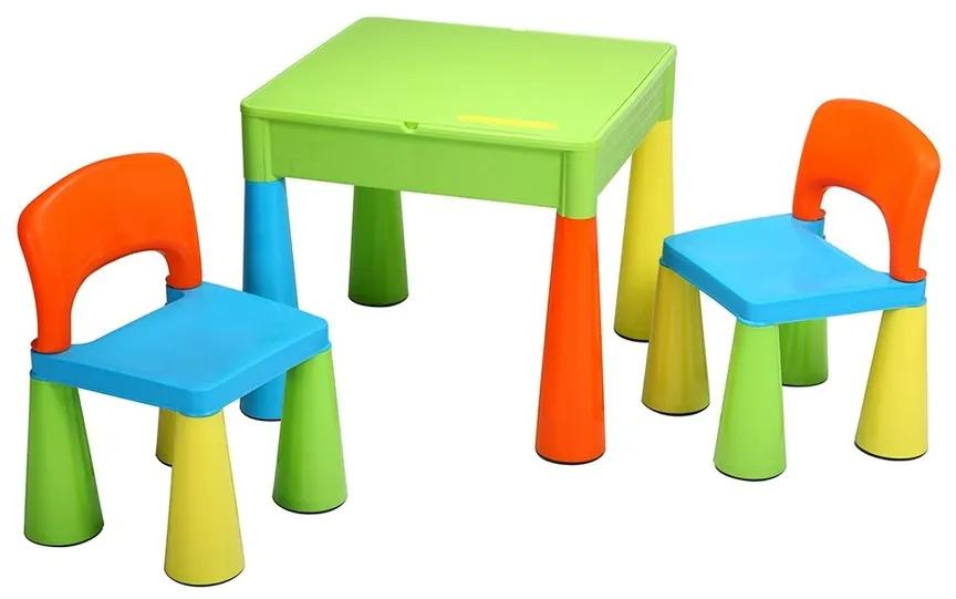 Set măsuță și scaune pentru copii  New Baby 3 buc., colorat