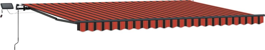 vidaXL Cortina Retractabilă portocaliu și maro 500 ×300 cm țesătură