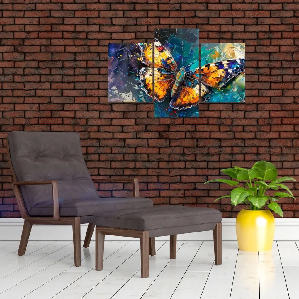 Tablou - Fluture, pictură în ulei (90x60 cm)