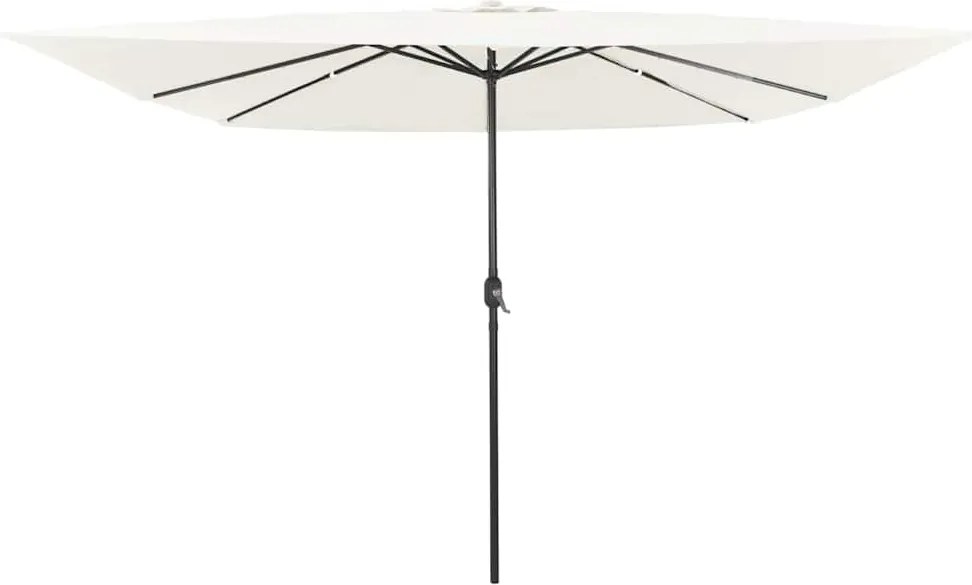 vidaXL Parasol de Grădină Nisipiu 295 x 295 x 245 cm Poliester și oțel