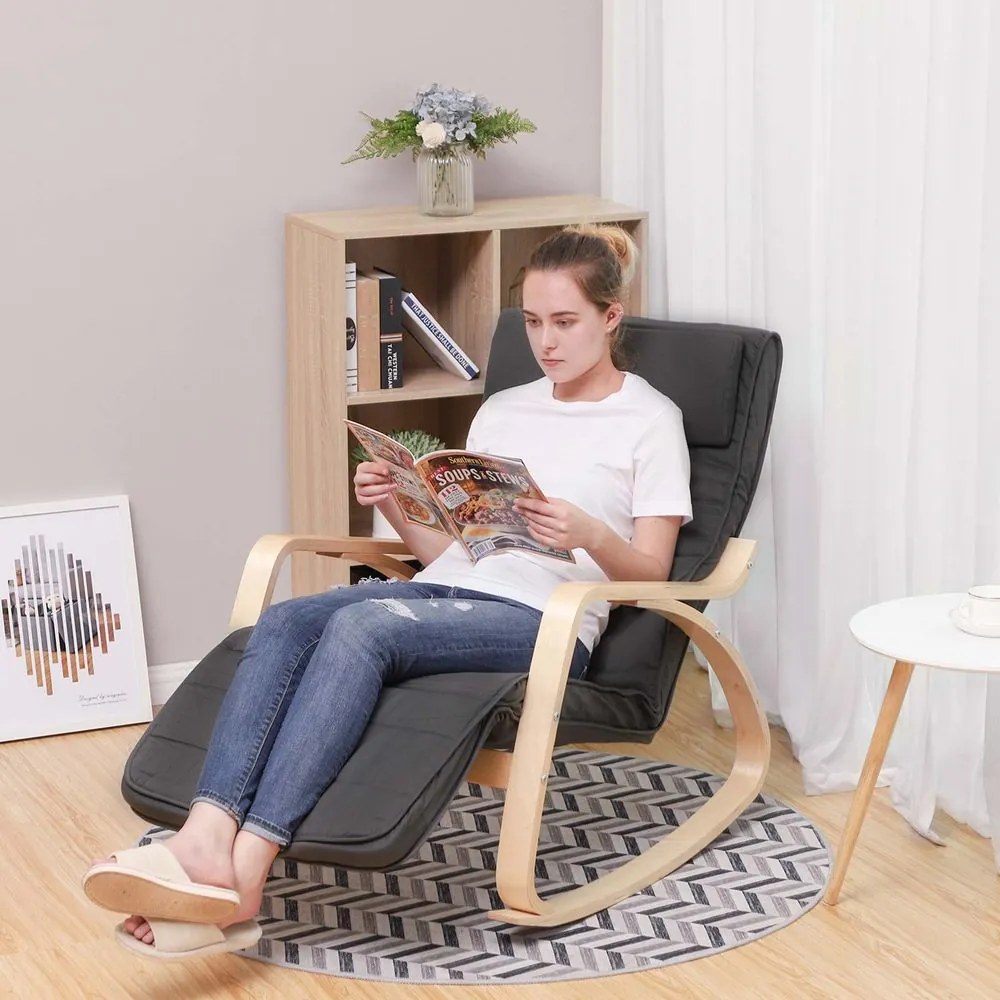 Jurhan Scaun balansoar SWING, capacitate max. 150kg, 67x115x91cm, antracit