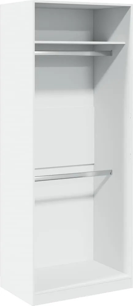 vidaXL Șifonier, alb, 80x50x200 cm, lemn prelucrat