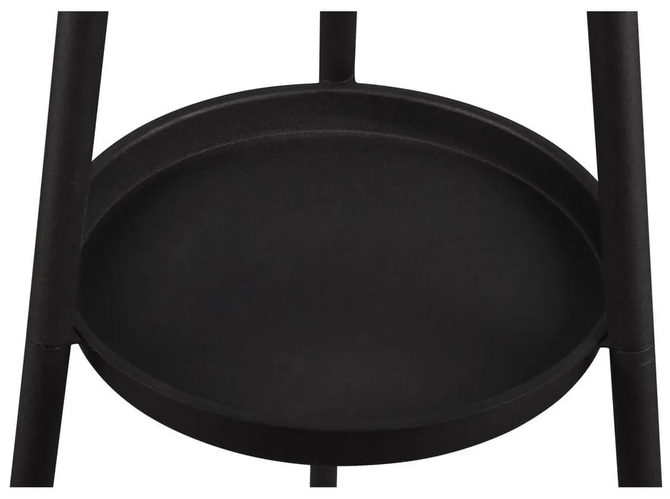 Lampadar negru cu raft (înălțime 152 cm) Colette – Reality
