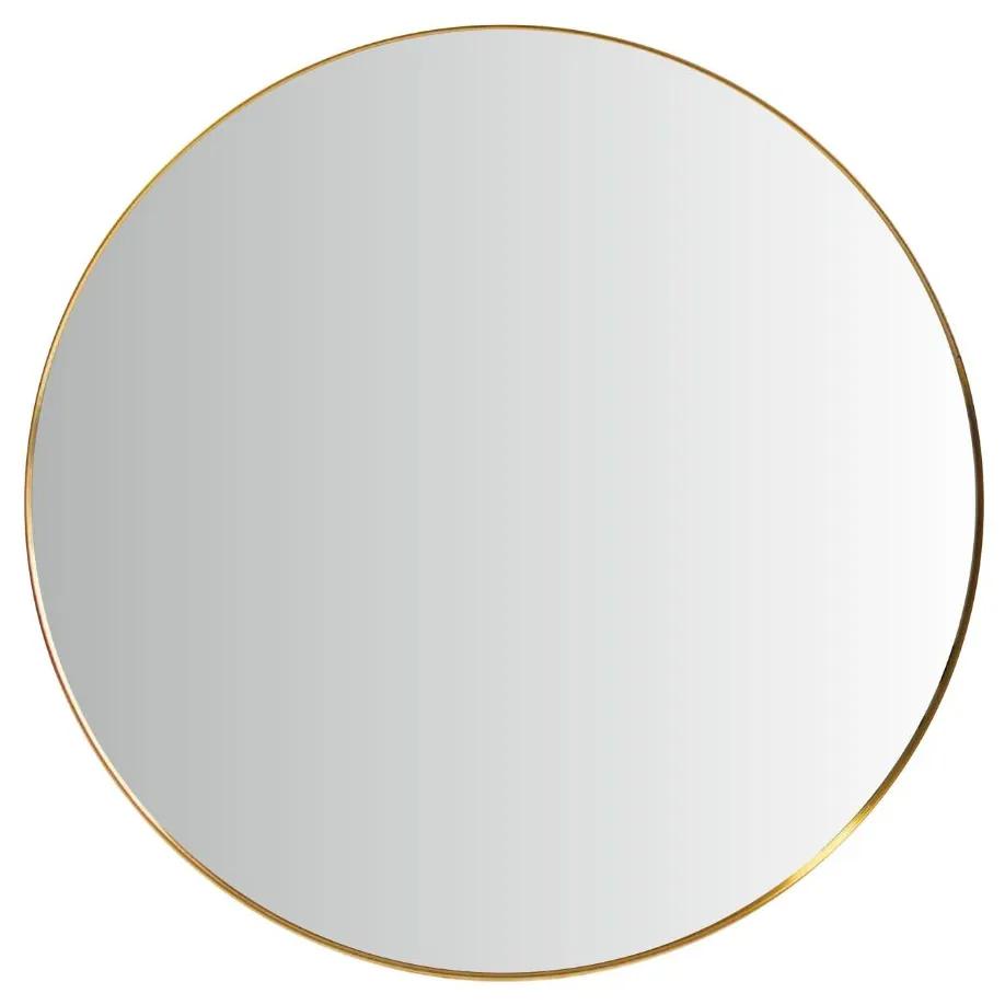 Oglindă cadru metalic rotund auriu 40x40x1.5 cm