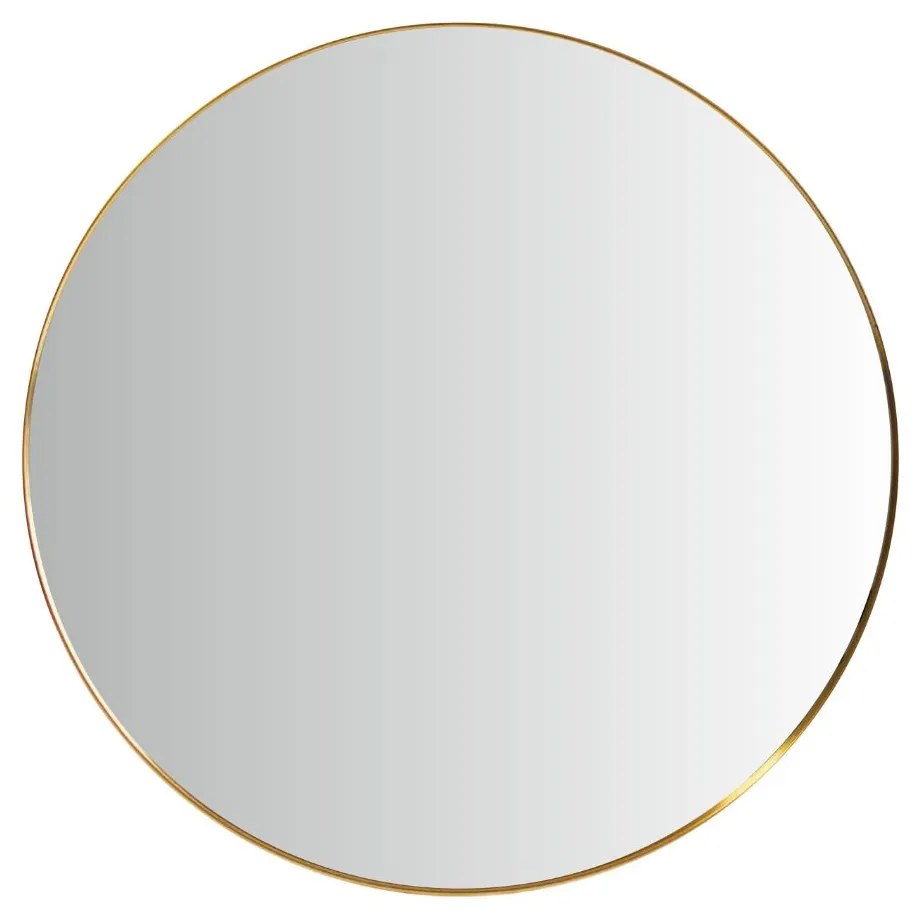 Oglindă cadru metalic rotund auriu 50x50x1.5 cm