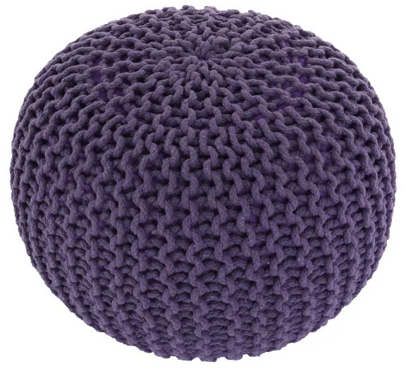 Taburet împletit, bumbac violet, GOBI TYP 2