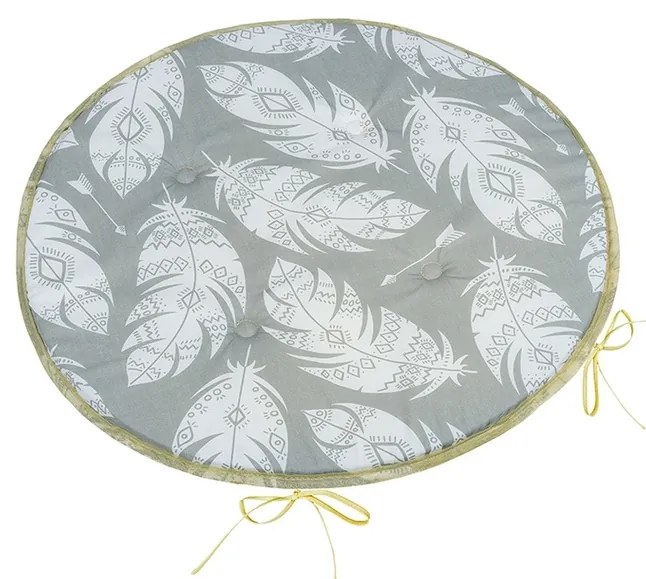 Bellatex Perna Adéla rotundă netedă Pene gri, 40 x40 cm