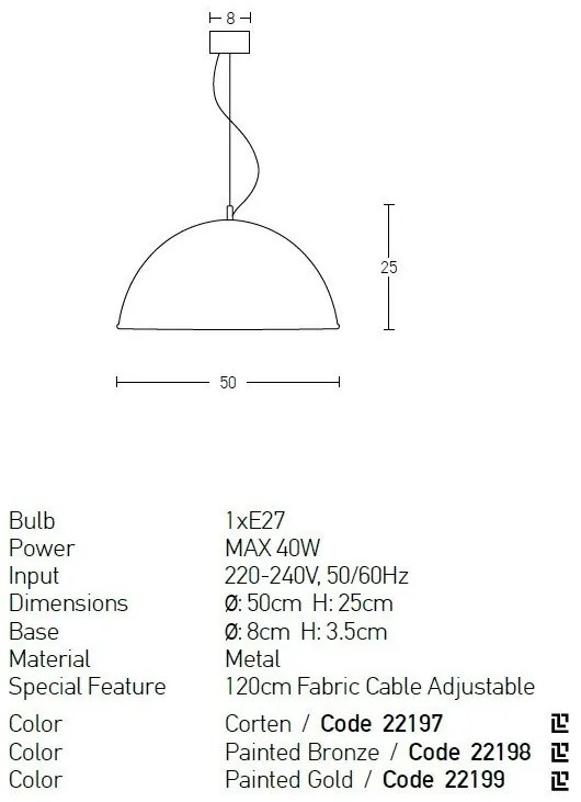 Pendul design modern Vini bronz